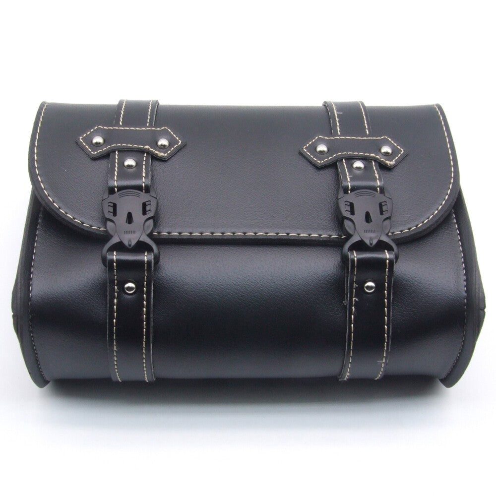 Motorcycle Saddle Bag Tool Bag Motorbike Tool Roll Pannier Sissy Bar PU Leather