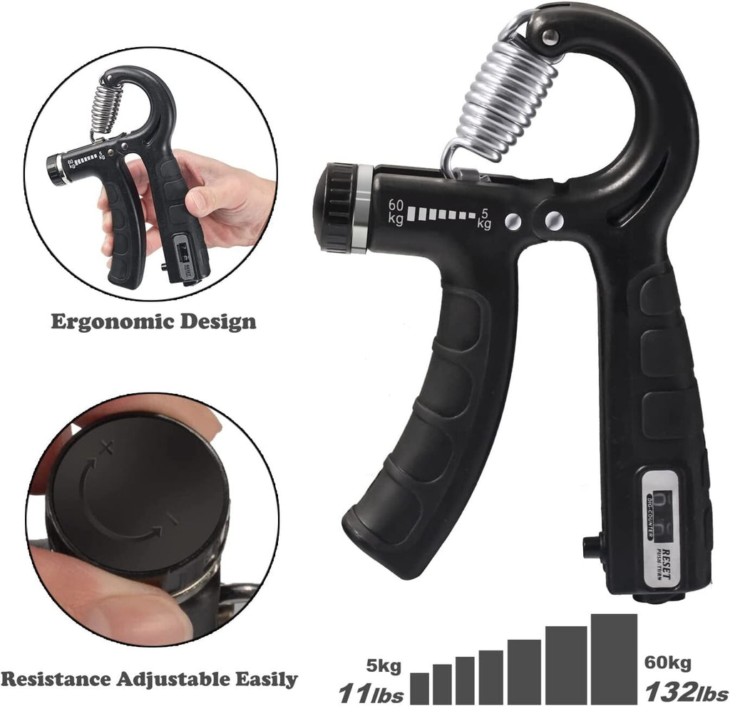 5-60KG Sport Hand grip Strengthener Adjustable Forearm Trainer Finger exerciser