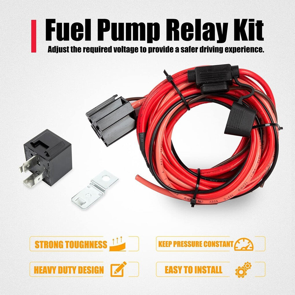 Electric Fuel Pump Relay Kit Fuel Pump Wire Harness Kit For 12V System Universal