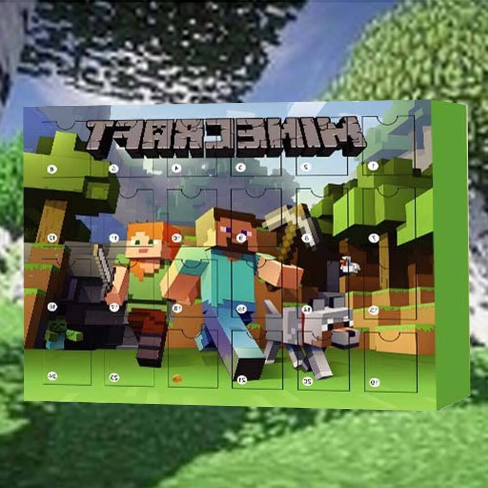 24 Days Christmas Countdown Minecraft Figure Advent Calendar 2024 Surprise Gifts