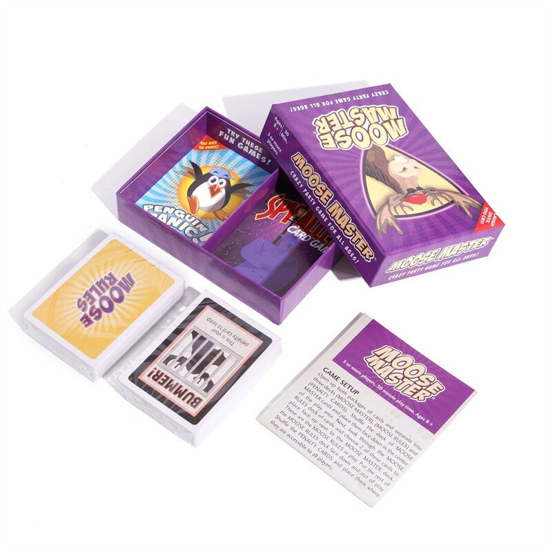 Moose Master Card Game, Crazy Party Game for All Ages, 3-10 Players, Board Game