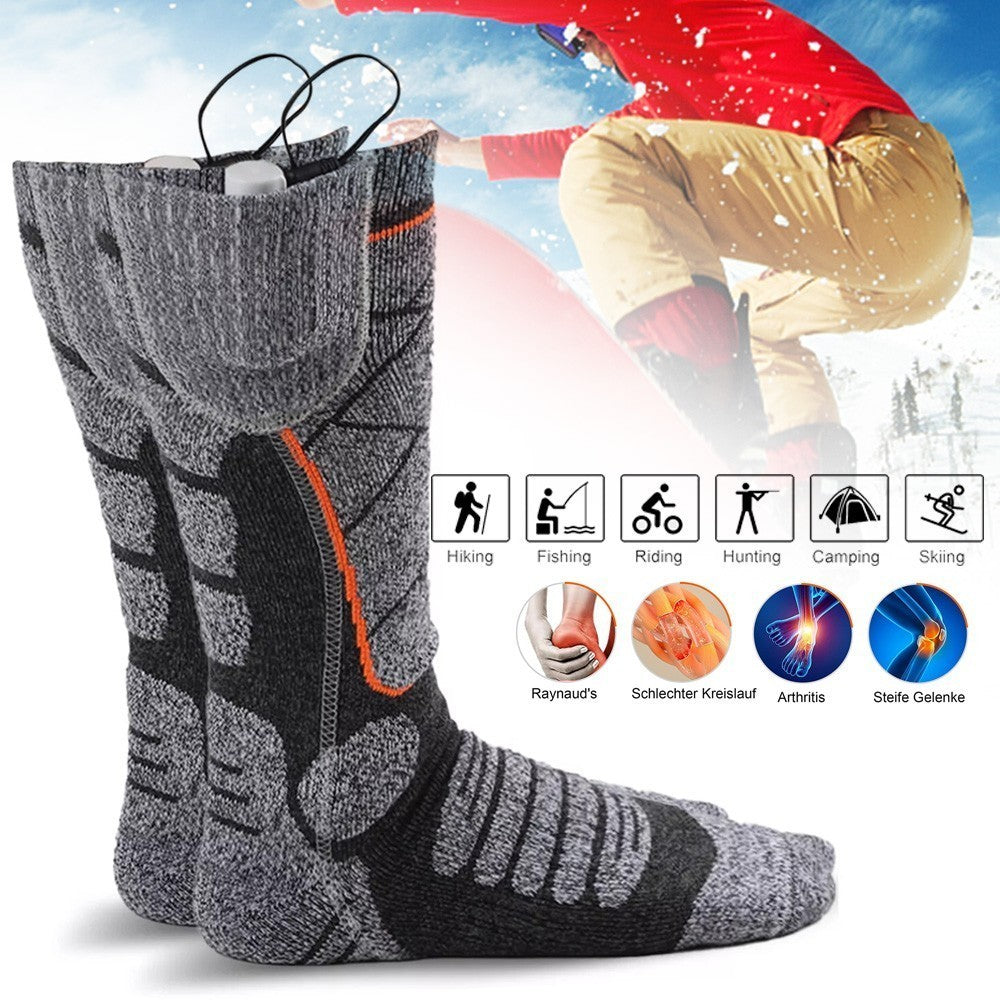 4400mAh Rechargeable Heated Socks for Men Women,Washable Electric Warming Sock