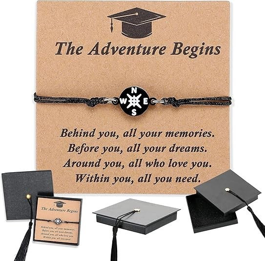 Unique Grad Cap Box 2026 Graduation Gifts for Her/Him-Adjustable Unisex Bracelet