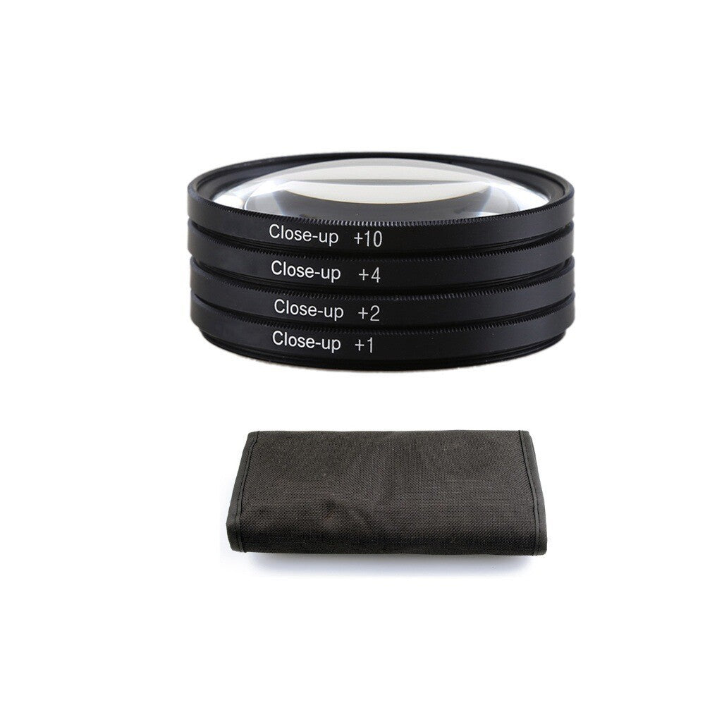 49/52/55/58/62/67/72/77mm +1+2+4+10 Close Up Macro Lens Optical Glass Filter Kit
