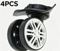4Pcs Luggage Wheel Suitcase Replacement Wheels Casters 360 Swivel Travel Case
