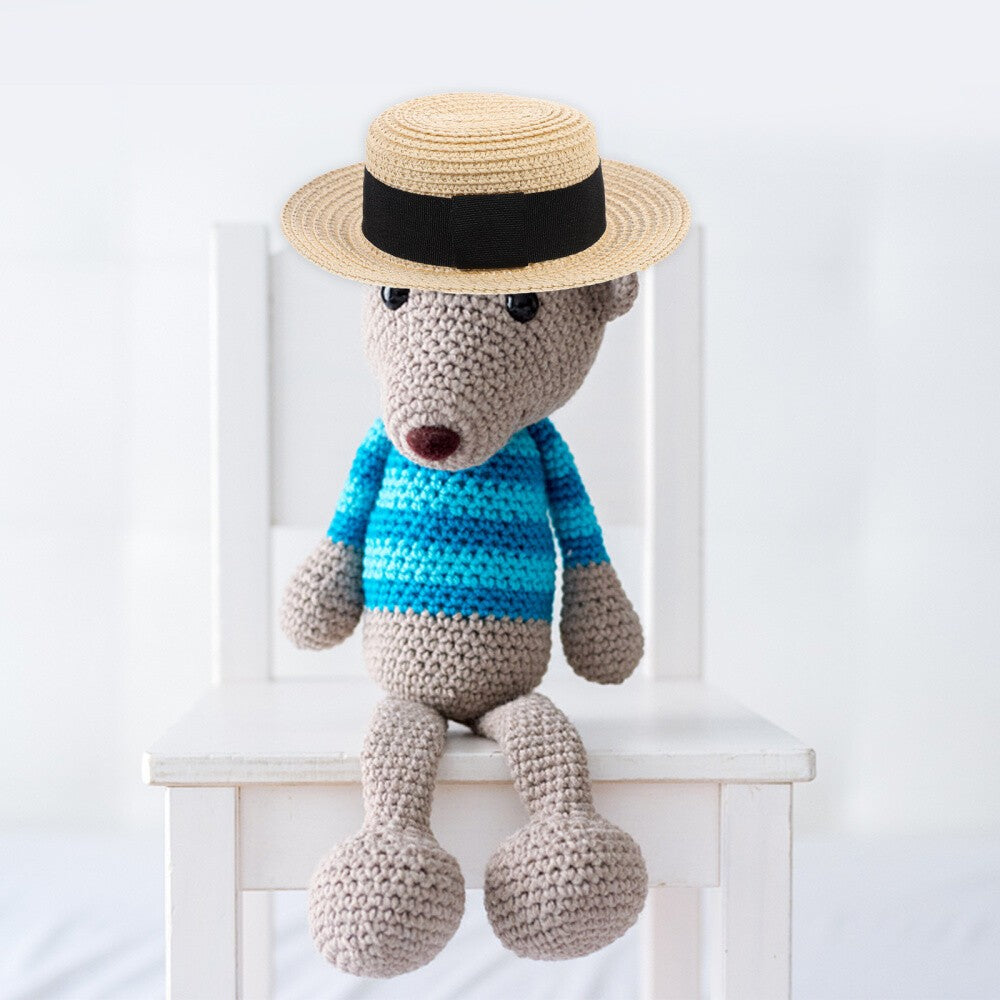 1 Pc Hand-woven Straw Hat Doll Clothes Decor Accessory Doll Straw Hat Decor