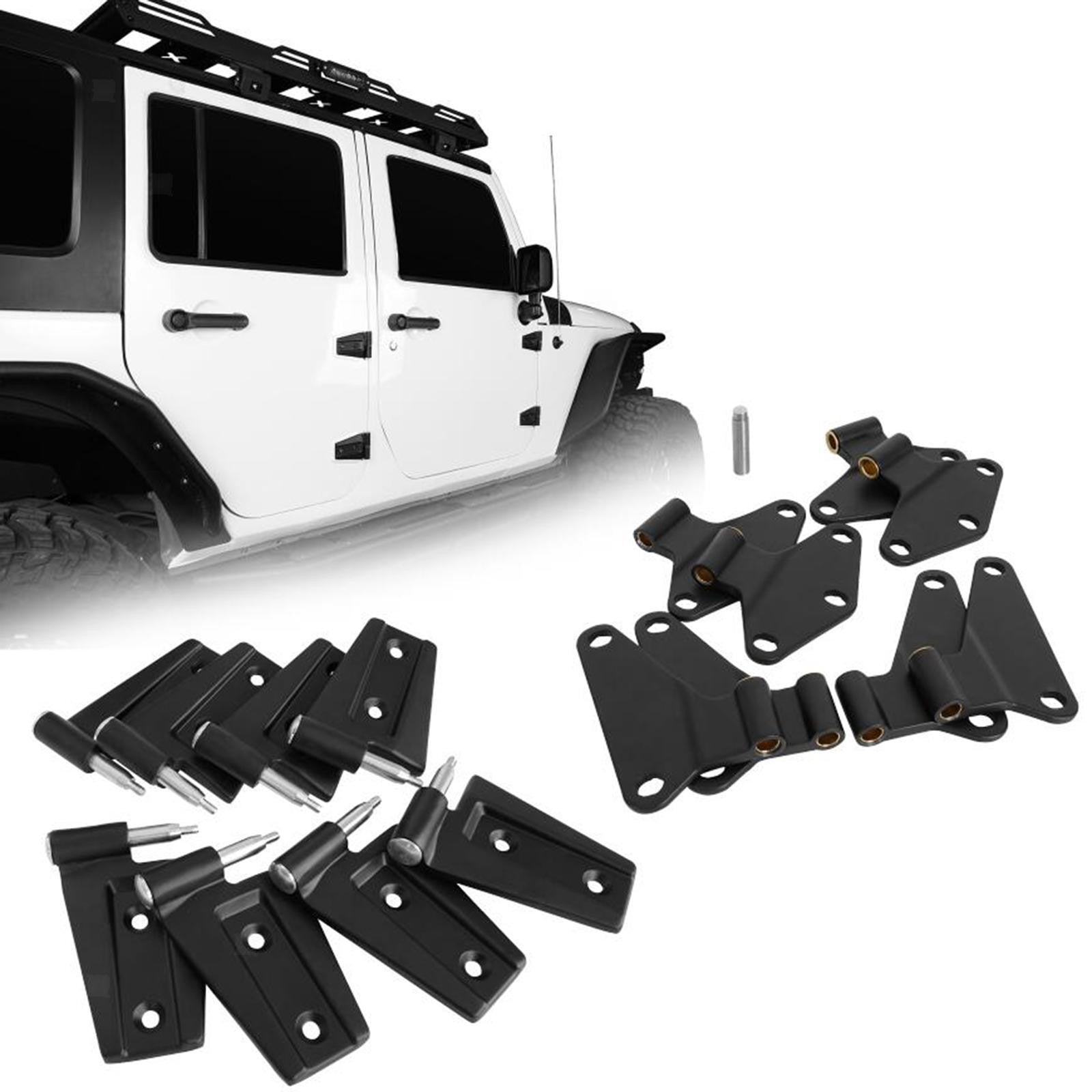 Door Hinges Set 20089 20090 Replace for Jeep Wrangler JK 2007-2018