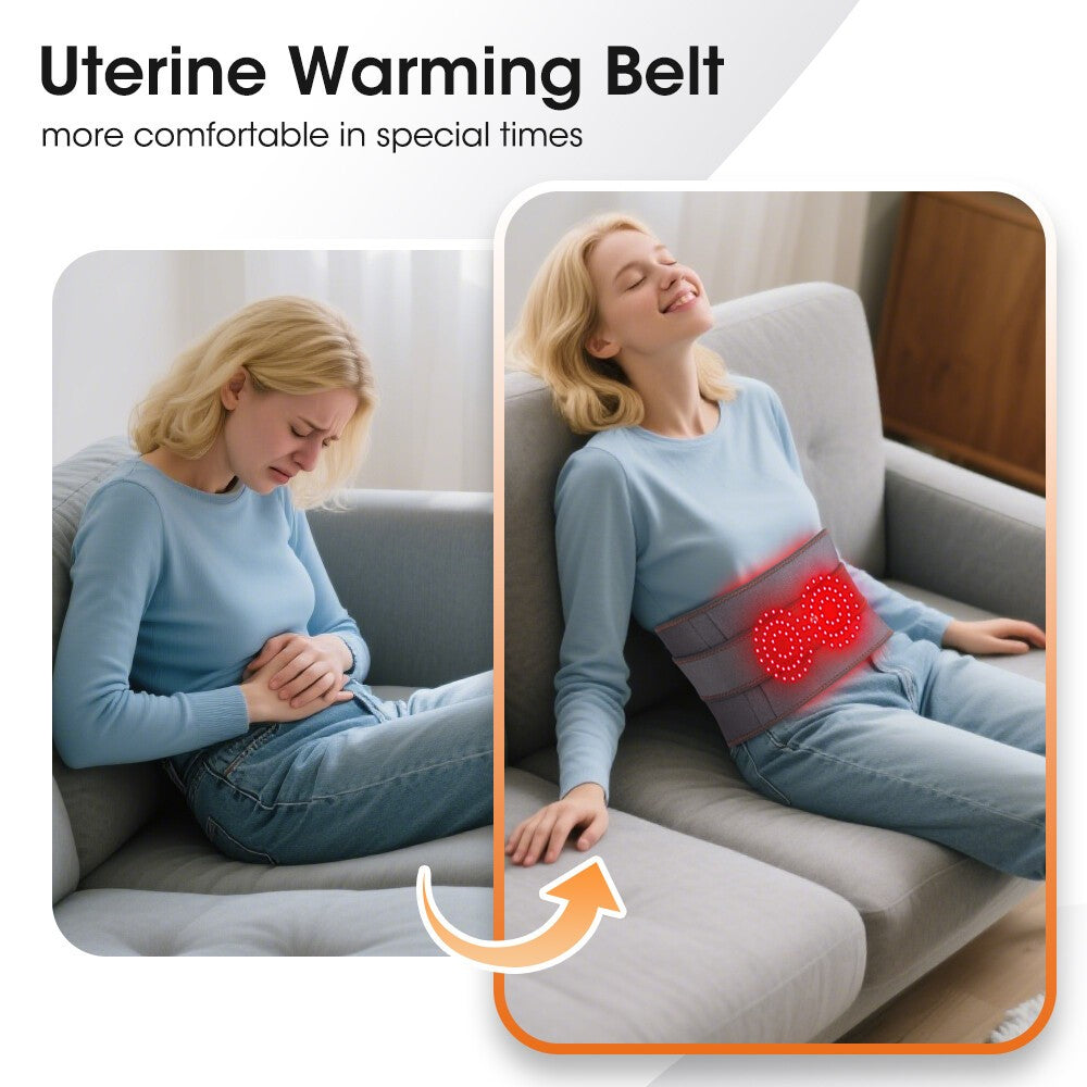 Electric Infrared Heating Vibration Therapy Massager Back Waist Belt Pain Relief