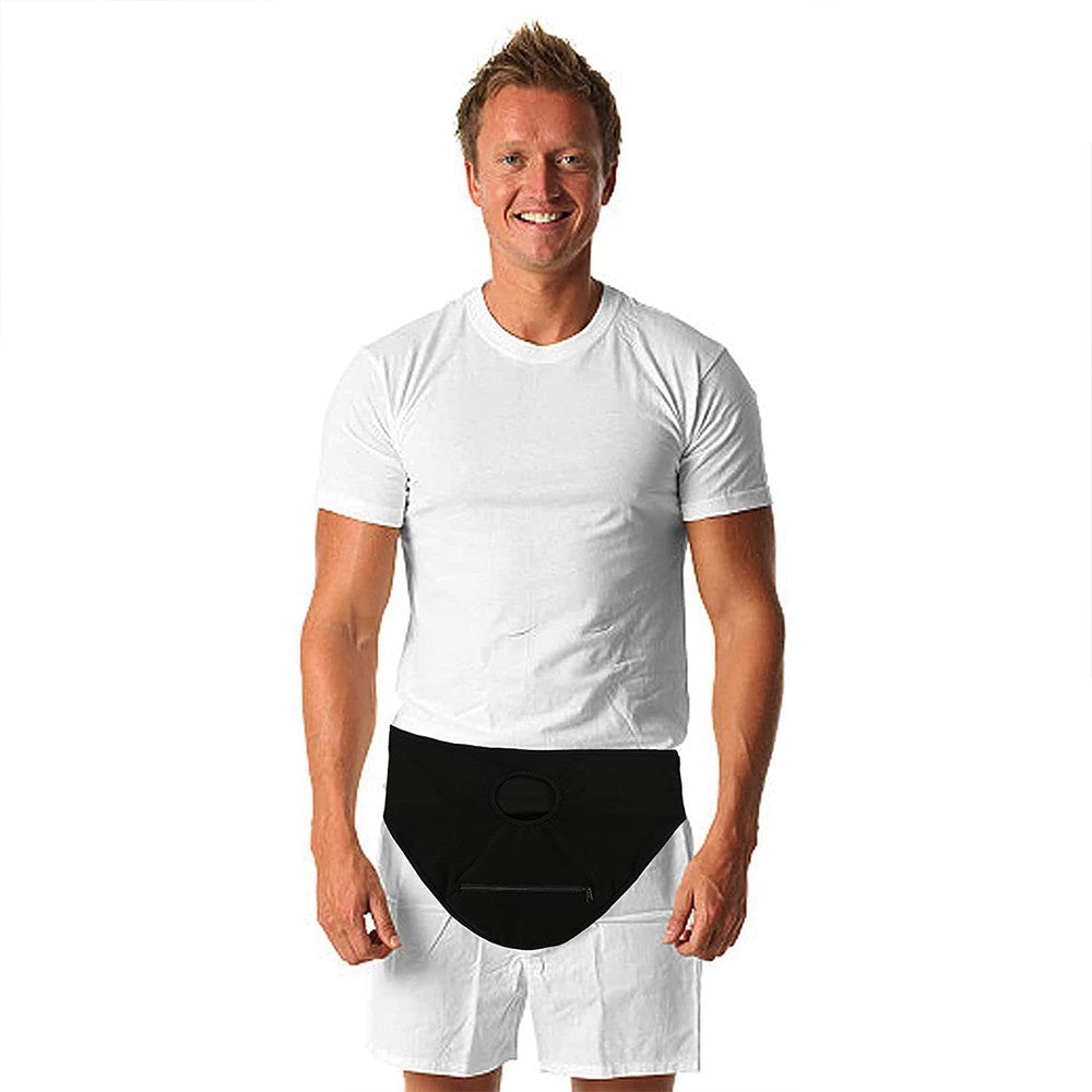 M L XL Stoma Bag Stealth Belt Soft Oxford Fabric Stoma Bag Cover Black UK FAST