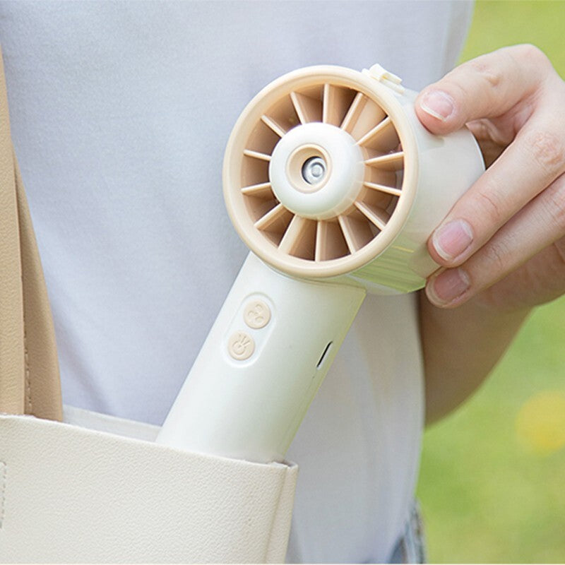 Portable Handheld Mist Fan USB Rechargeable Mini Spray Cooling Fan 3 Speed