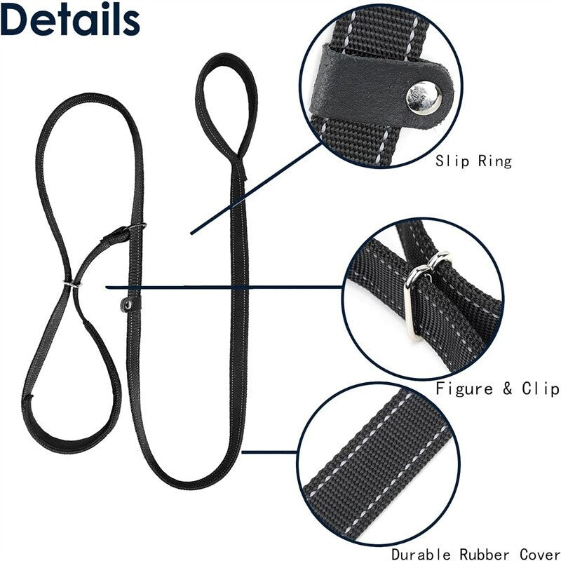 Total Pet Swivel Flat Figure of 8 Lead Halti Anti Pulling Dog Lead Leash - 180cm