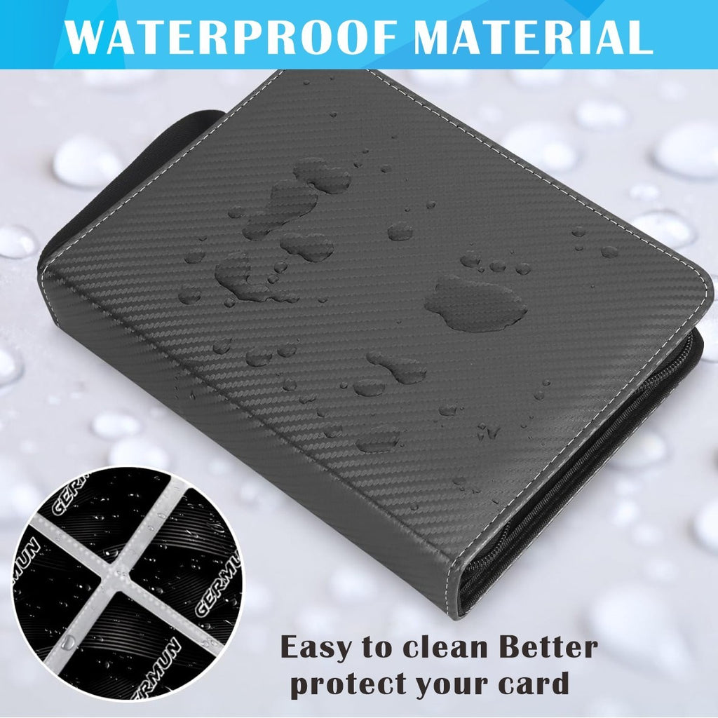900 Pockets Trading Card Binder Holder Double Sided Zip Folder Album Book 9 Slot
