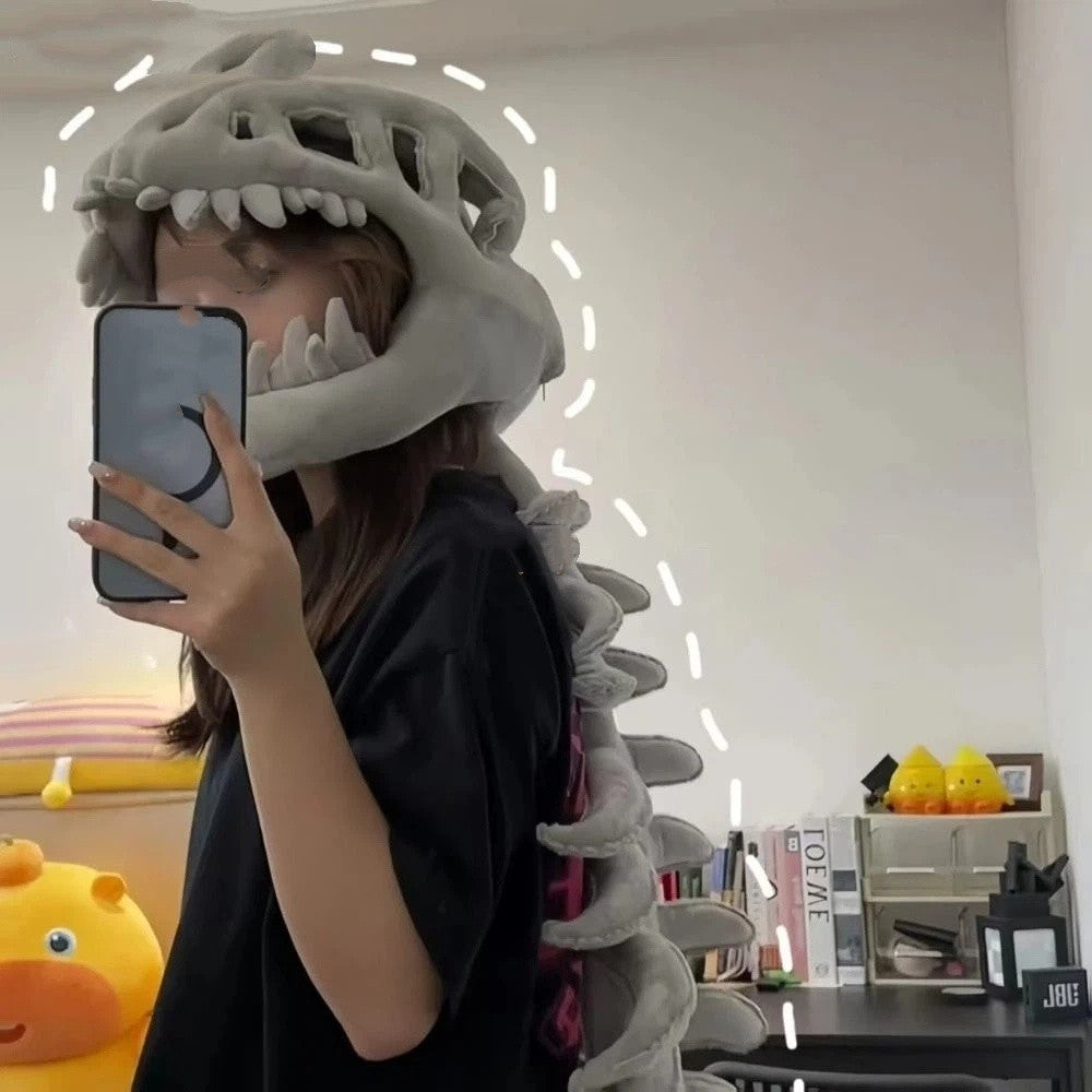 Large Size Huge Dinosaur Skeleton Plush Toys Sleeping Cushion Anime Game Gift