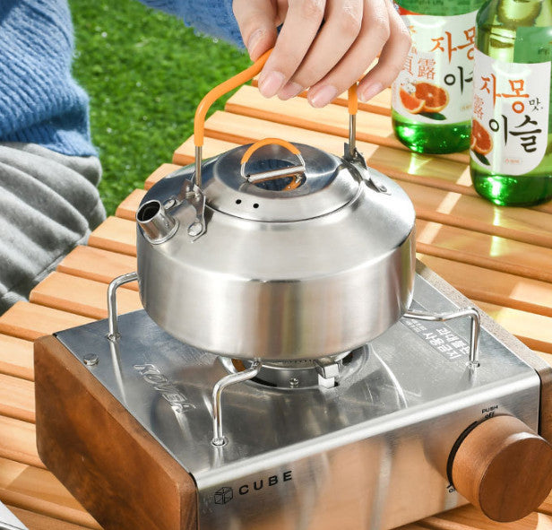 Camping Campfire Kettle Pot Outdoor Stainless Steel Kitchenware Stove For Tea