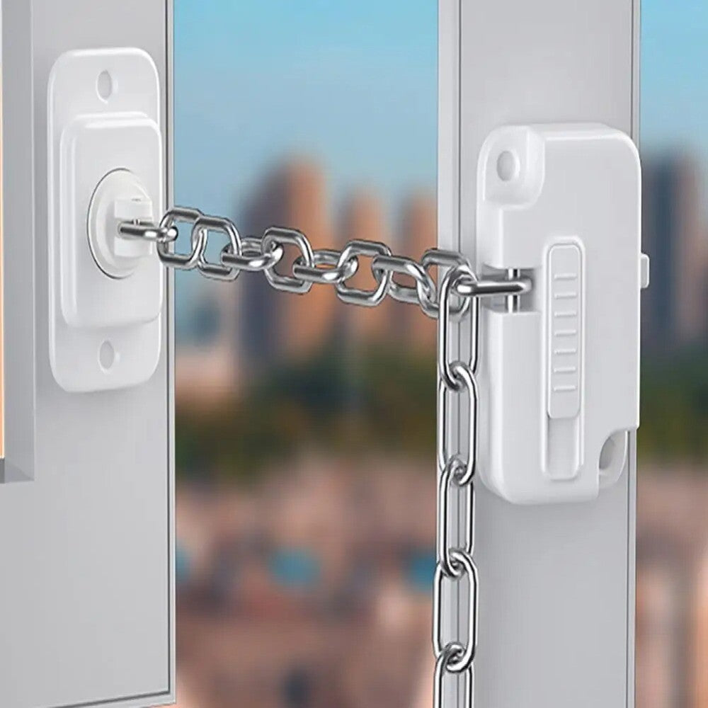 Adjustable Window Security Lock Self Adhesive No Drilling Window Restrictor