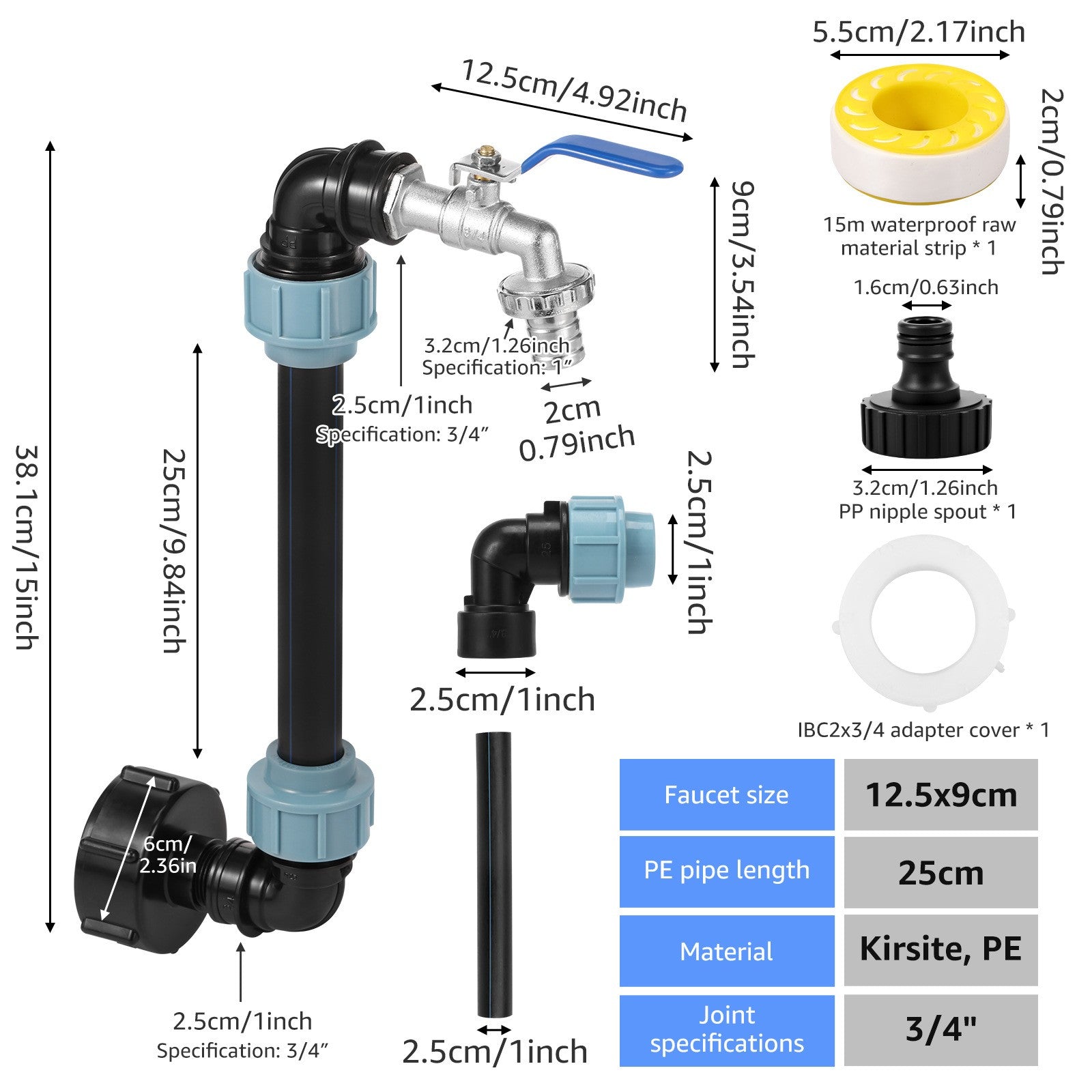 IBC Tank Adapter Adaptor Connector Water Tank Outlet Connection Fitting Tool