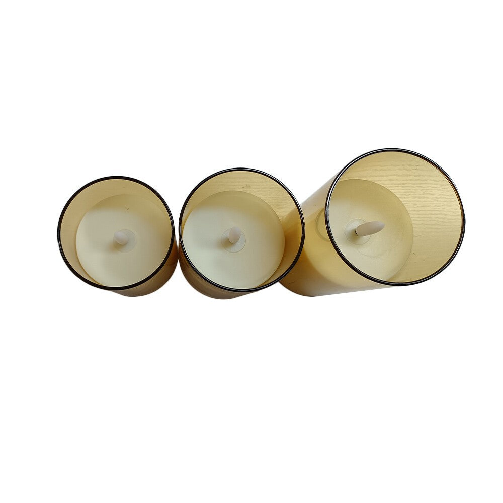 3x LED Pillar Candles with Remote Control&Timer LED Candles Flameless Candles UK