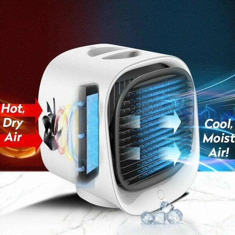 Cool Portable Air Cooling Conditioner Air Cooler Water Tank Fan Humidifier USB
