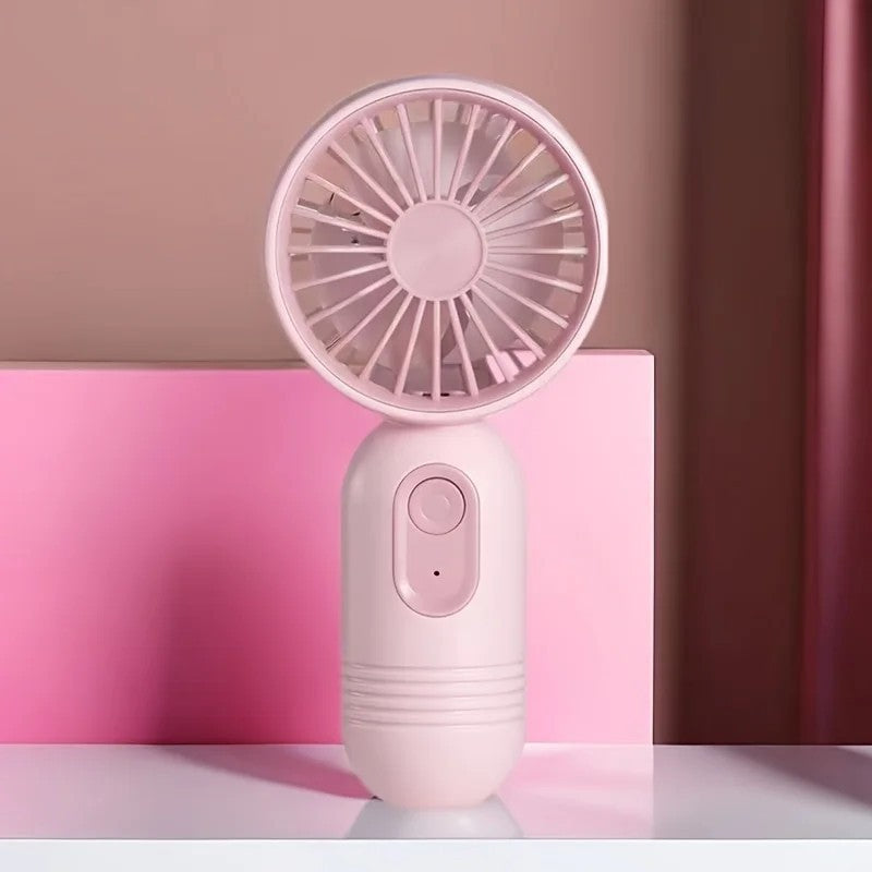 USB Rechargeable Mini Fan 3 Speed Portable Handheld Travel Cooling Fan.