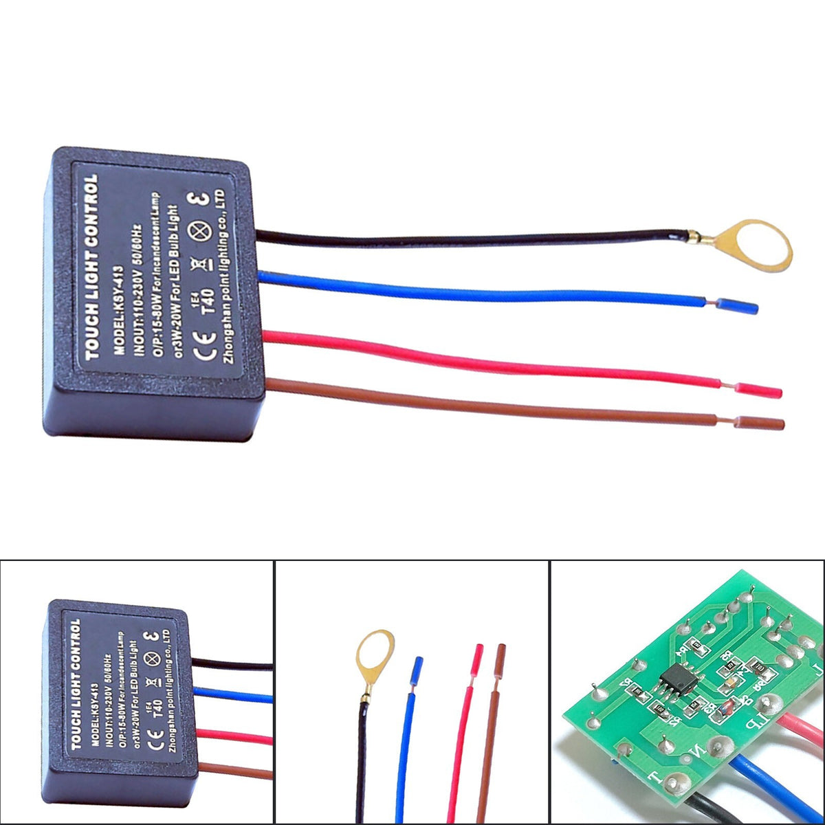 1PC 3 Way Touch Light Lamp Dimmer Switch Control Module Sensor Incandescent 220V