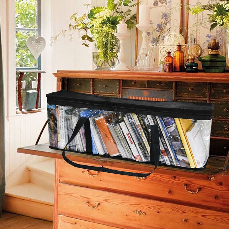 Large Clear Holds DVD CD Storage Holder Easy Zip Closure Carry Bag Organizer UK