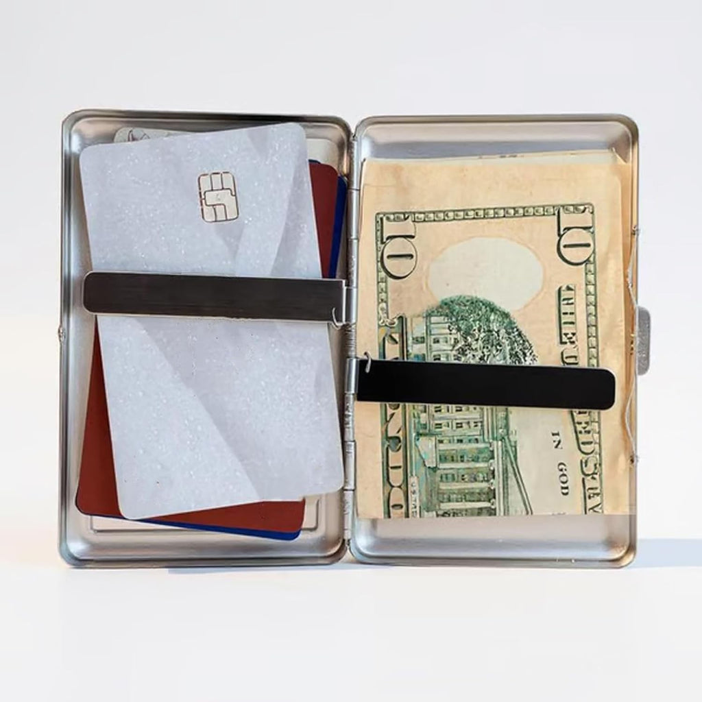 Vintage-Style Versatile Card & Cash Case, 2026 Vintage Versatile Metal Cigarette