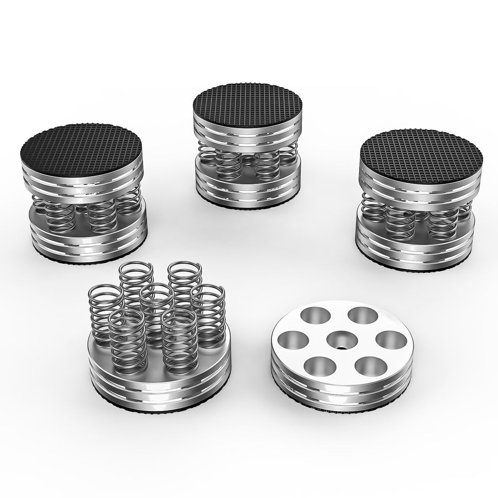 4pcs HiFi Audio Speaker Turntable Isolation Feet AMP Spring Shock Absorber Pads