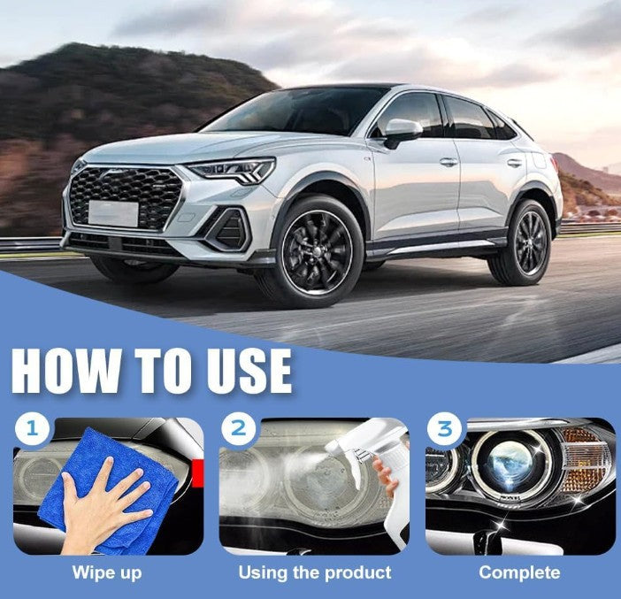 Q4 Headlight Restoration,Automotive Tourgoing Headlamp Restoration Fluid Kit