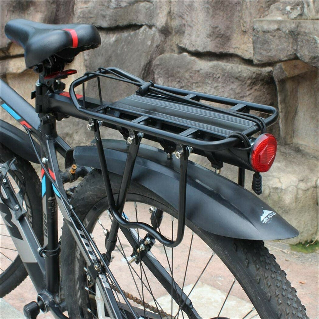 50KG Max Steel Rear Bicycle Pannier Rack Carrier Bag Luggage Cycle Mountain Bike