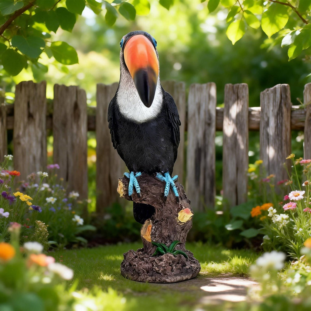 Toucan Figurine Garden Feel Toucan Statue Hand-Painted Look for Balcony