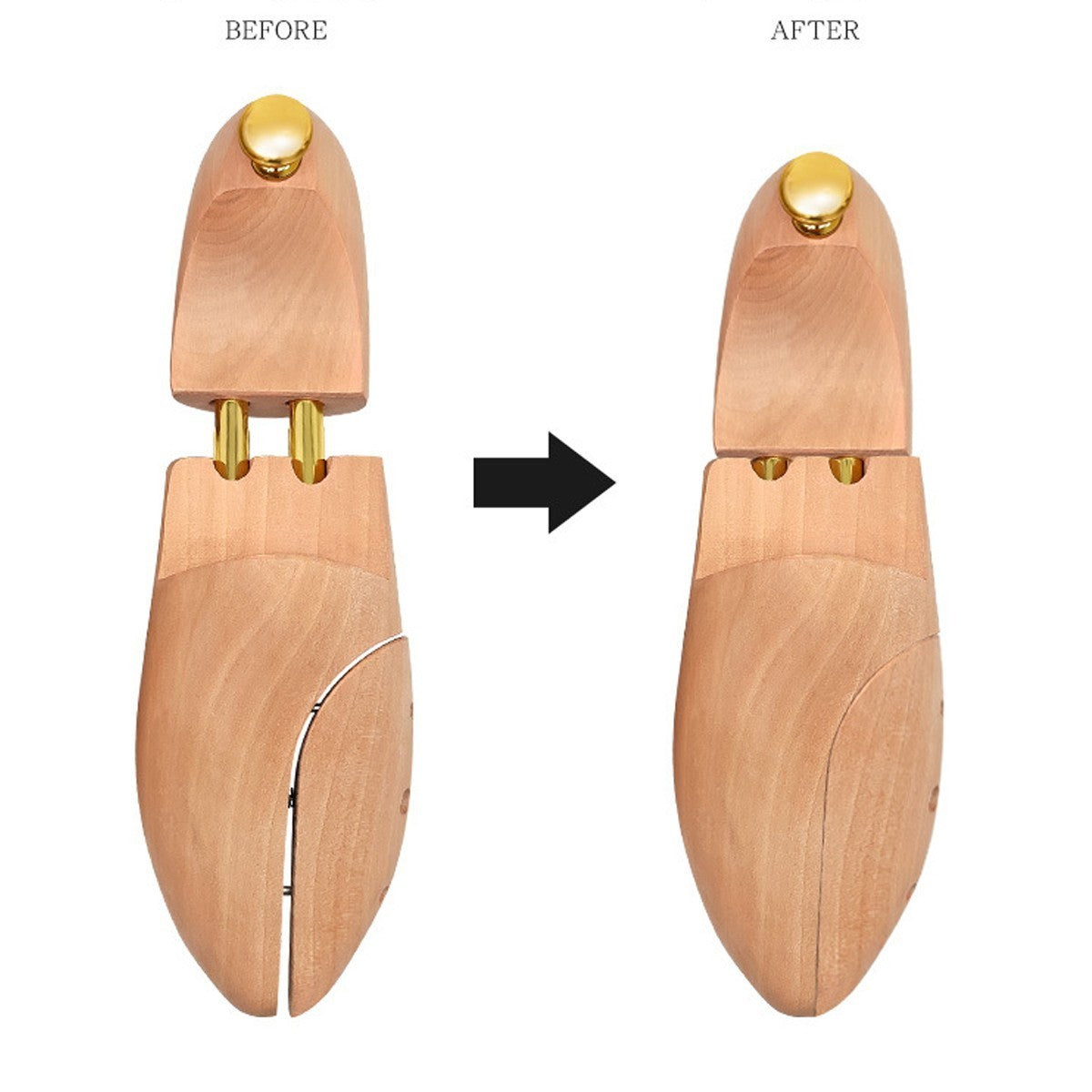 Adjustable Wood Men's Shoe Stretcher Shoe Trees Shape Wood Pair of UK 8-11