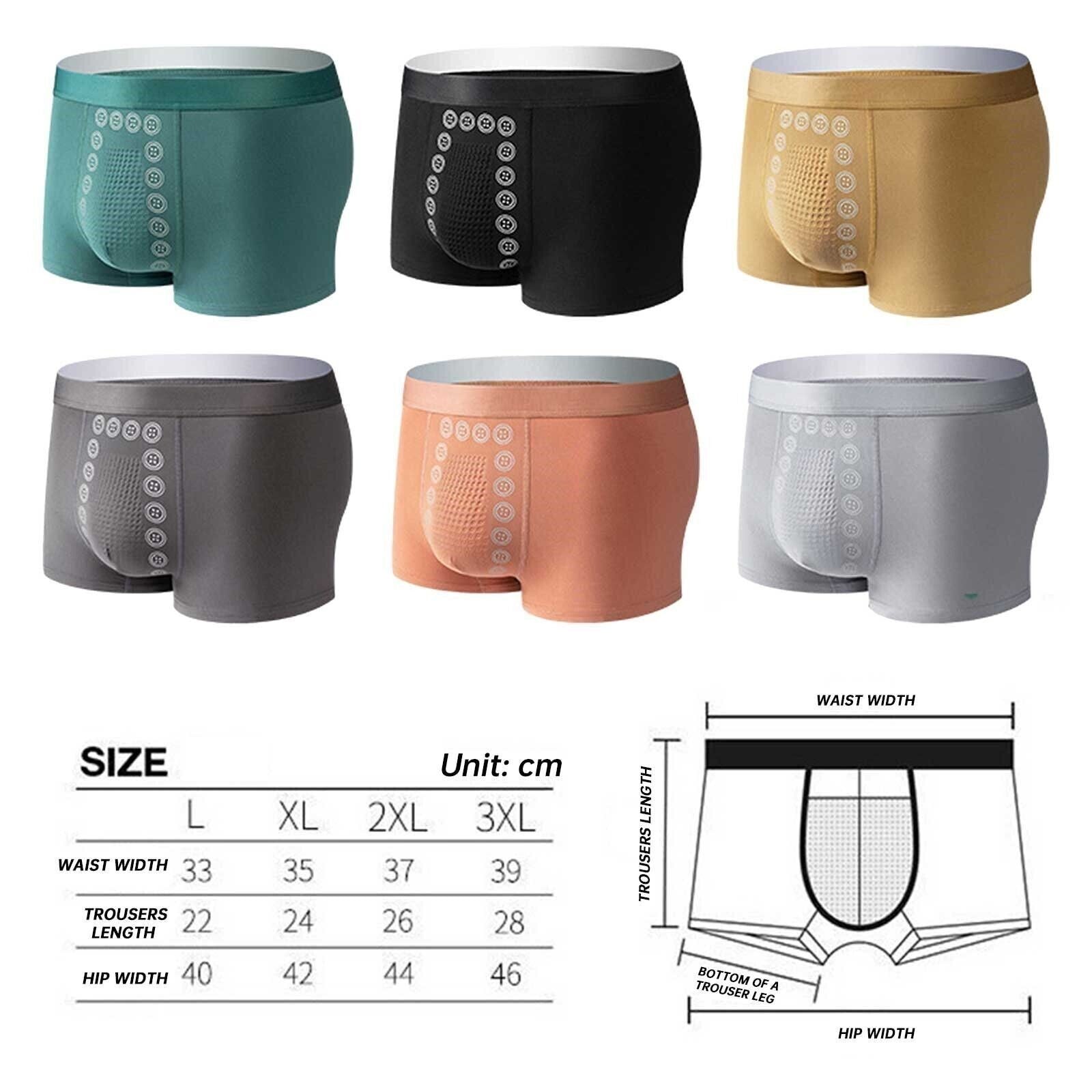 6 Pack Energy-Field-Therapy Men'S Underwear,Magnetic Therapy Energetic Men Pant