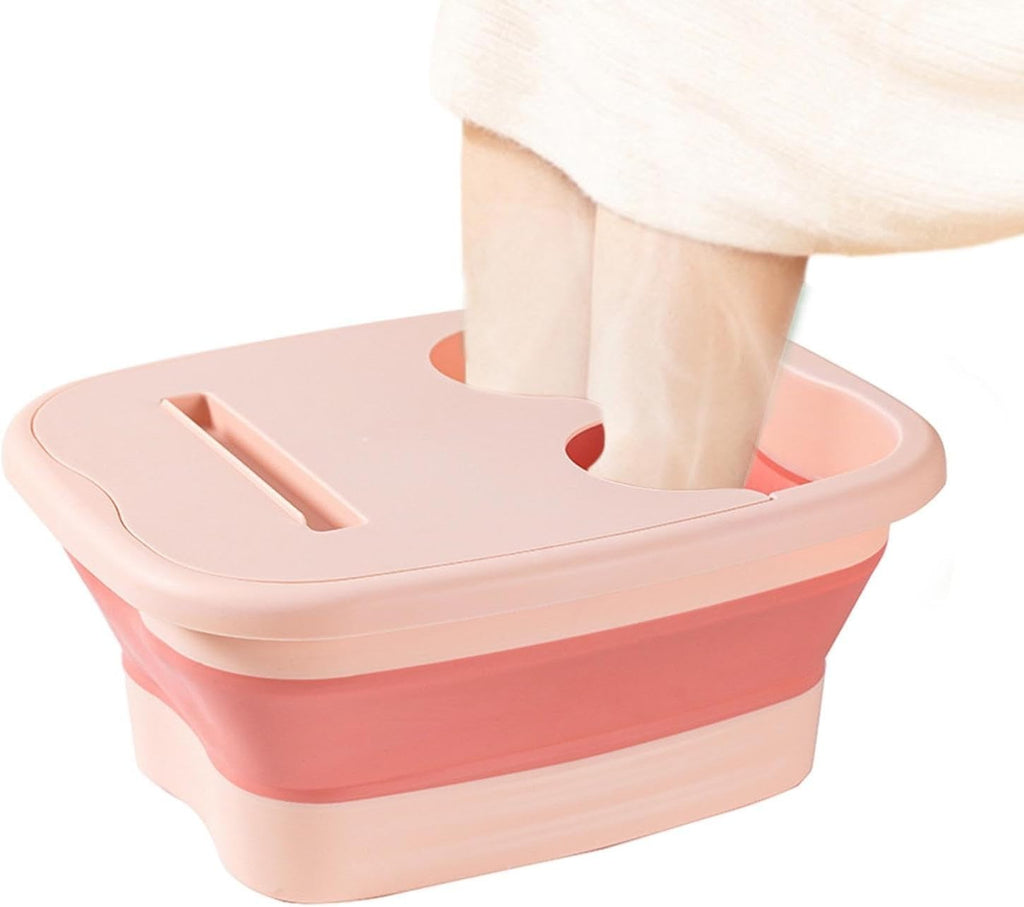 3 Colors Collapsible Foot Spa Bath Bucket Portable Pedicure Soaking Bowl