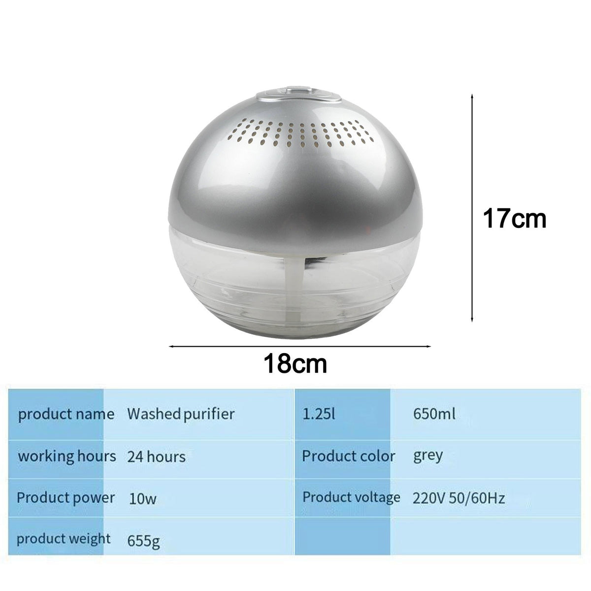 Air Purifier and Revitalizer 10W with Decorative Colour Changing LED Lighting