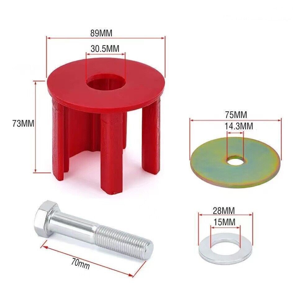Dog Bone Engine Mount Insert Kit For Euro Vw Golf Gti Mk5 Mk6 2.5L 2.0T Red NEW!
