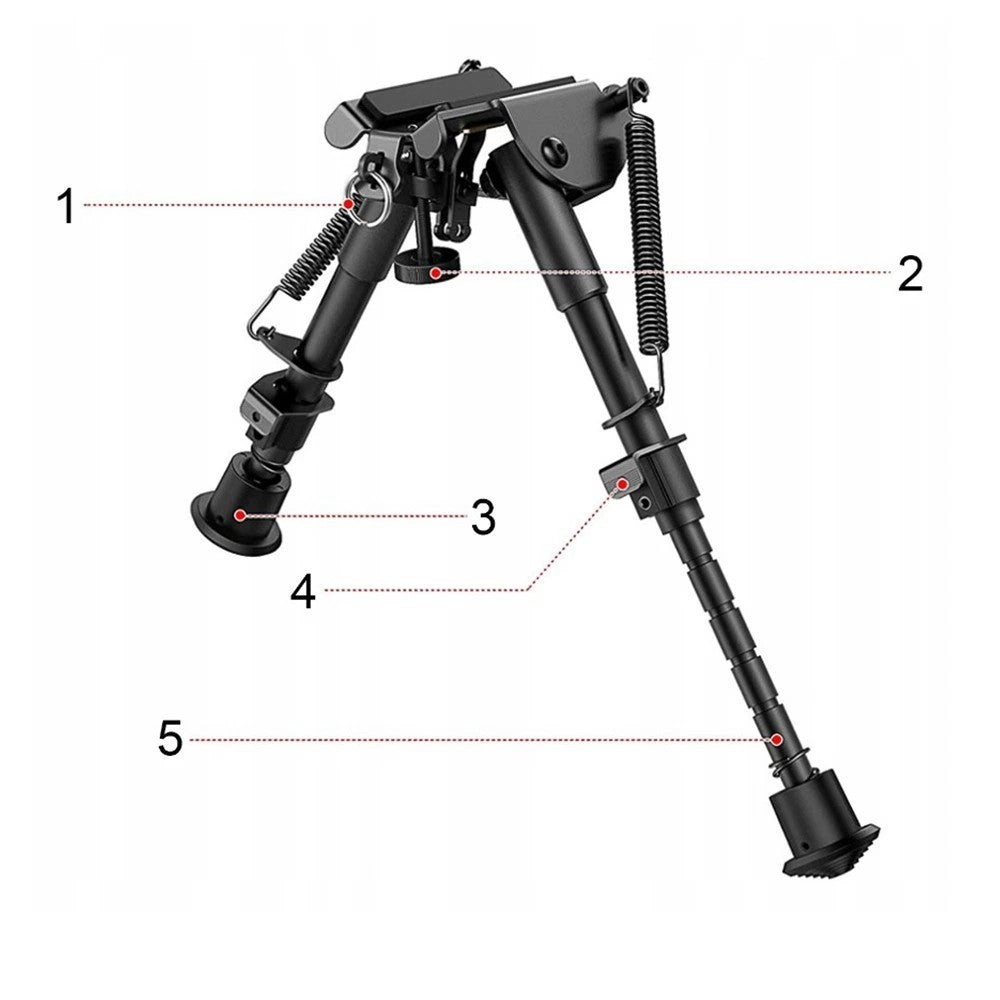 360°Swivel Sling Bipod Spring Picatinny Rail Tactical Bipod Mount Stud Air Rifle