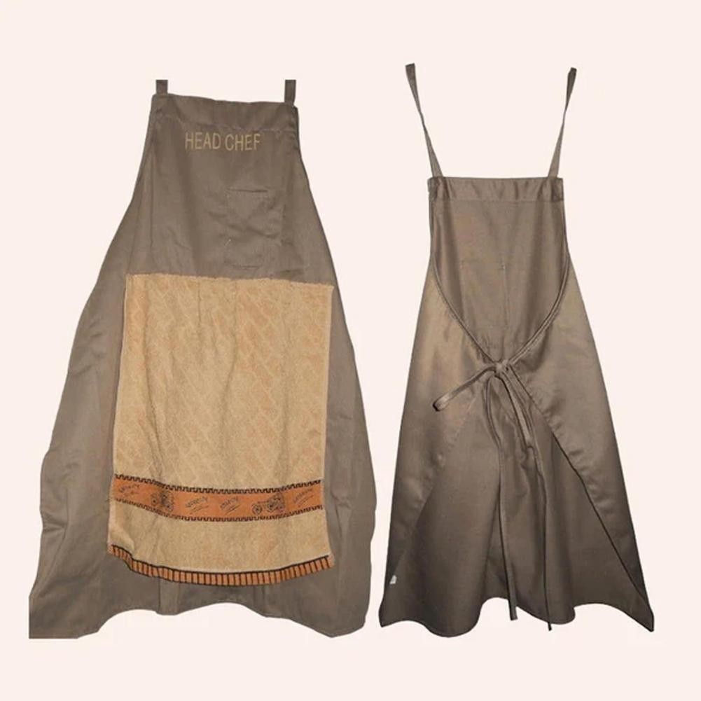 Funny Chef's Prank Apron Cooking Kitchen Chef Aprons with Pockets Gift Men VBN