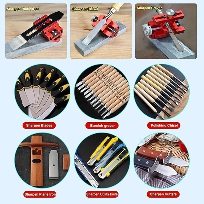 Honing Guide for Chisels and Planes Metal for Woodworking Plane Sharpening
