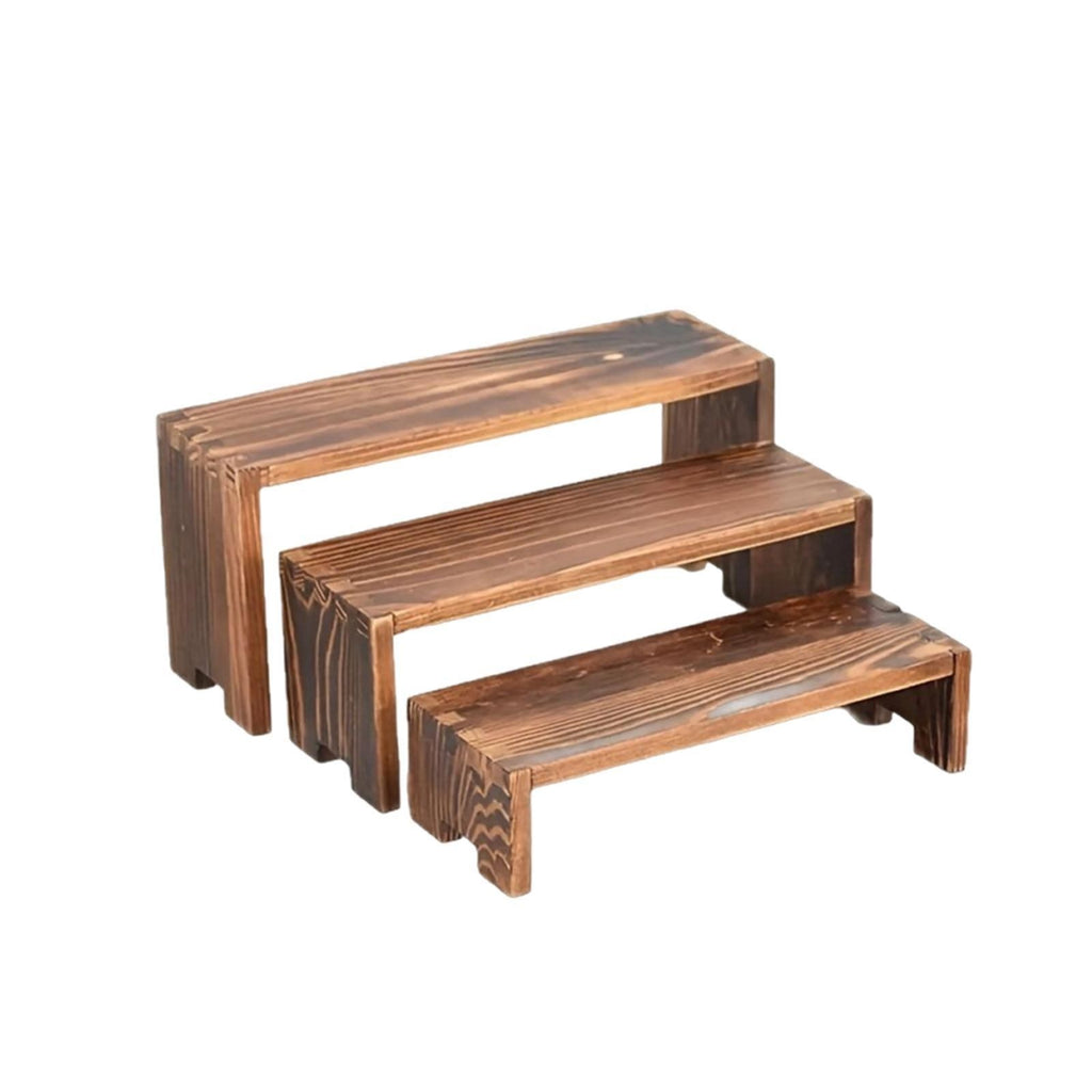 Wooden Tiered Riser Display Stand Dessert Table Display Set for Food Display