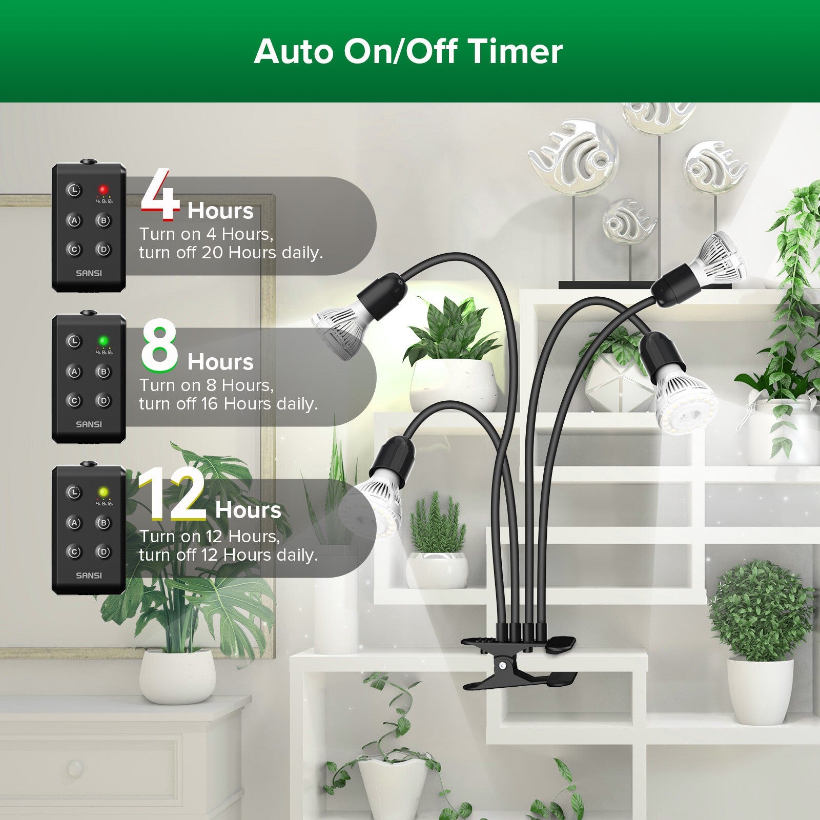LED Clip Grow Light for Indoor Plants Veg Growing Lamp