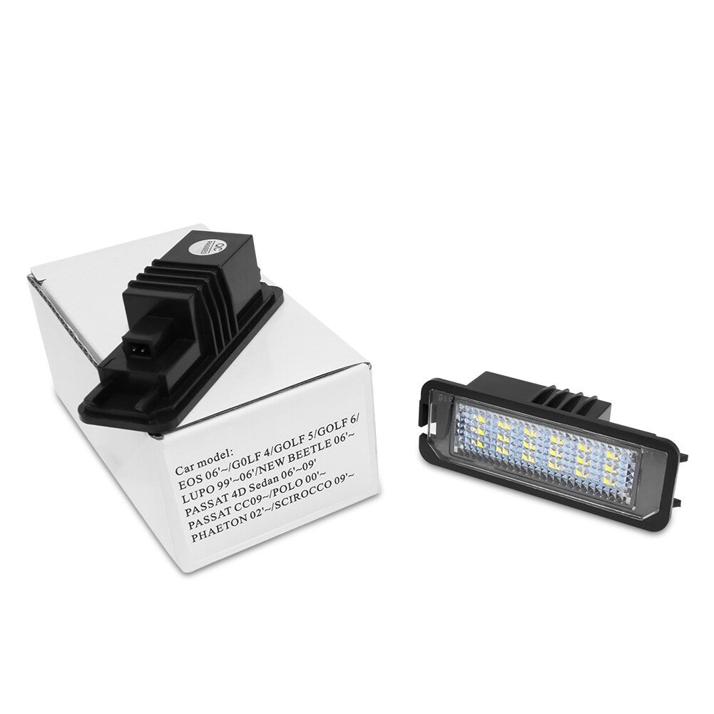 2PCS LED Number License Plate Light Lamps For VW GOLF MK4 MK5 MK6 MK7