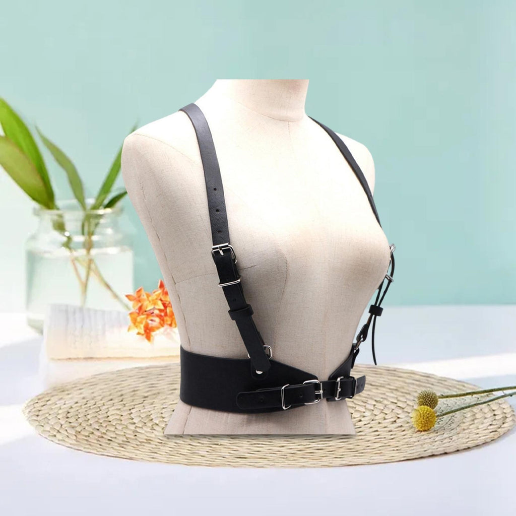 Leather Body Chest Straps Punk Harness Caged Waist Belt Gothic Body Strappy New