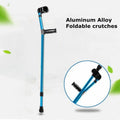 1× Adults Foldable Heavy Duty Walking Forearm Crutch Stick Aluminum Alloy