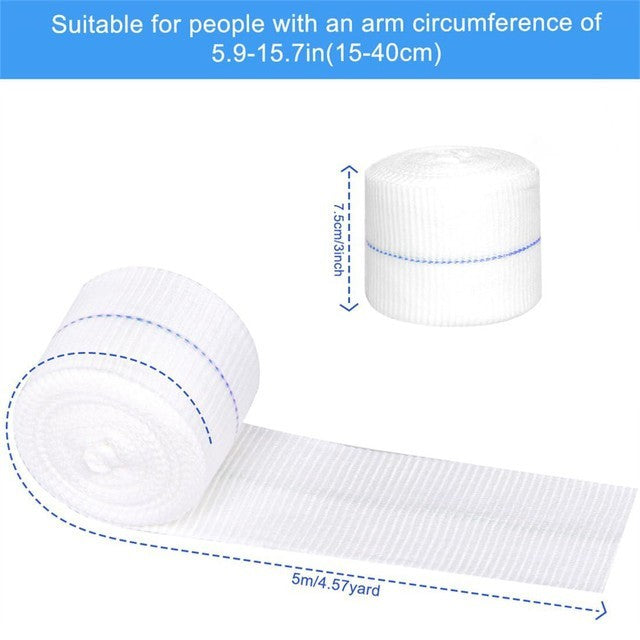 Elastic Tubular Support Bandage Dressing Retention Bandage Blue Line 7.5CM X 5M