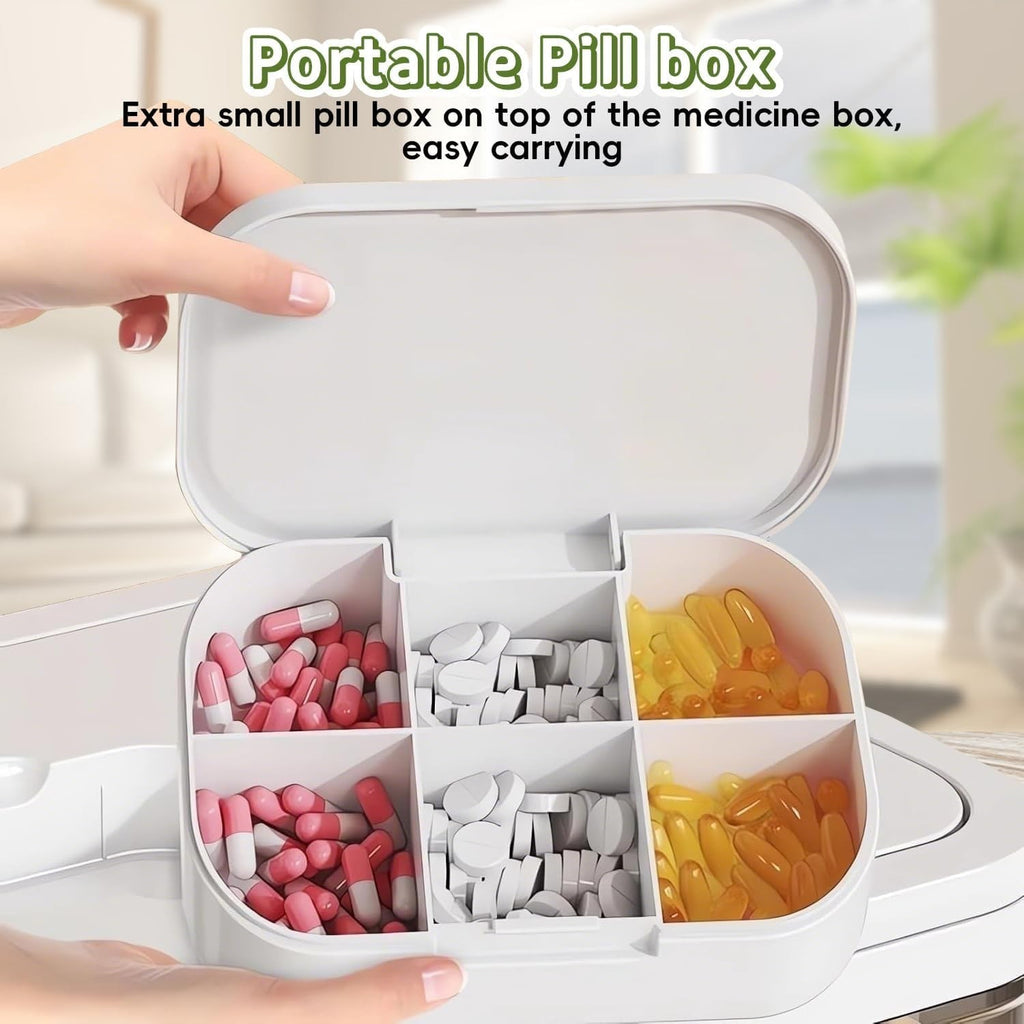 UK Portable Medication Box Large Capacity Medicine Storage Container Case
