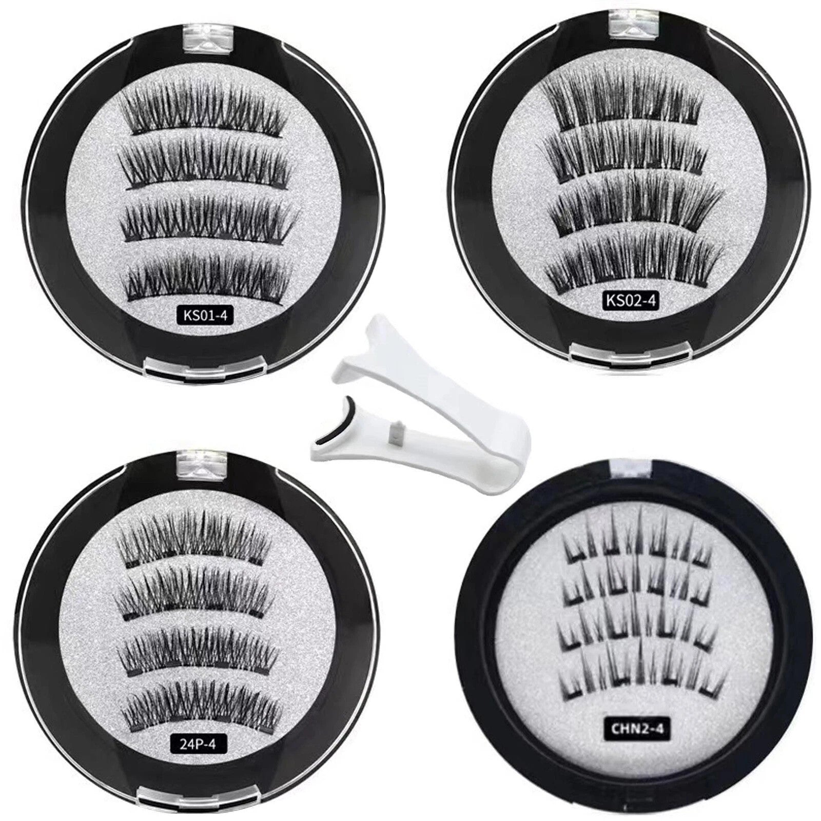 Reusable Natural Magnetic Eyelashes with Applicator No Glue Needed Lashes Kit