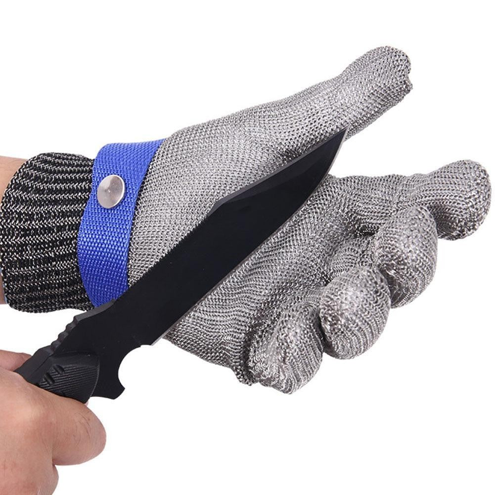 Stainless Steel Mesh Protective Glove Cut Resistant Chain Mail Work Safety•
