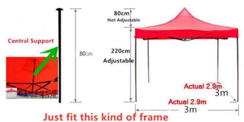 Waterproof Garden BBQ Gazebo Top Cover Roof Replacement Fabric Tent Canopy 2*2m