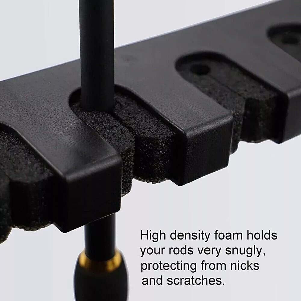 Fishing Rod Rack Vertical Holder Wall Mount Storage Horizontal Boat Pole Stand