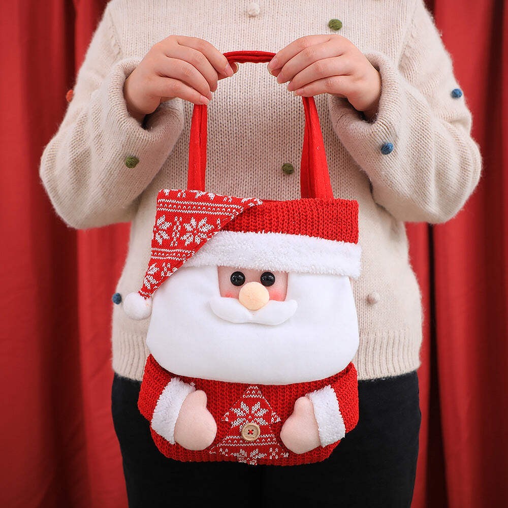 Christmas Gift Bag Christmas Eve Apple Bag Gift Bag Handbag Flip Hat Cartoon Can